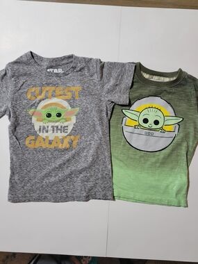 Star Wars Baby Yoda Grogu Toddler Graphic T-Shirt Lot Size 4T